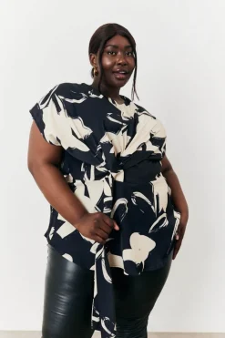 Abstract Drape Top