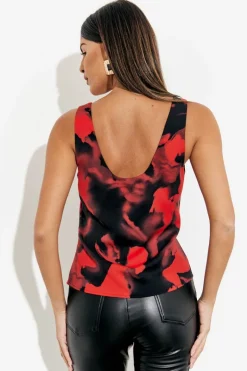 Abstract Scoop Cami Top