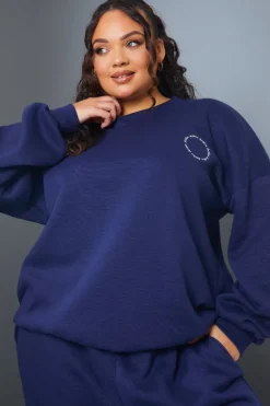 Active' Circle Slogan Sweater
