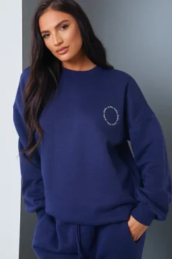 Active' Circle Slogan Sweater