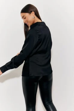 Asymmetric Button Detail Shirt