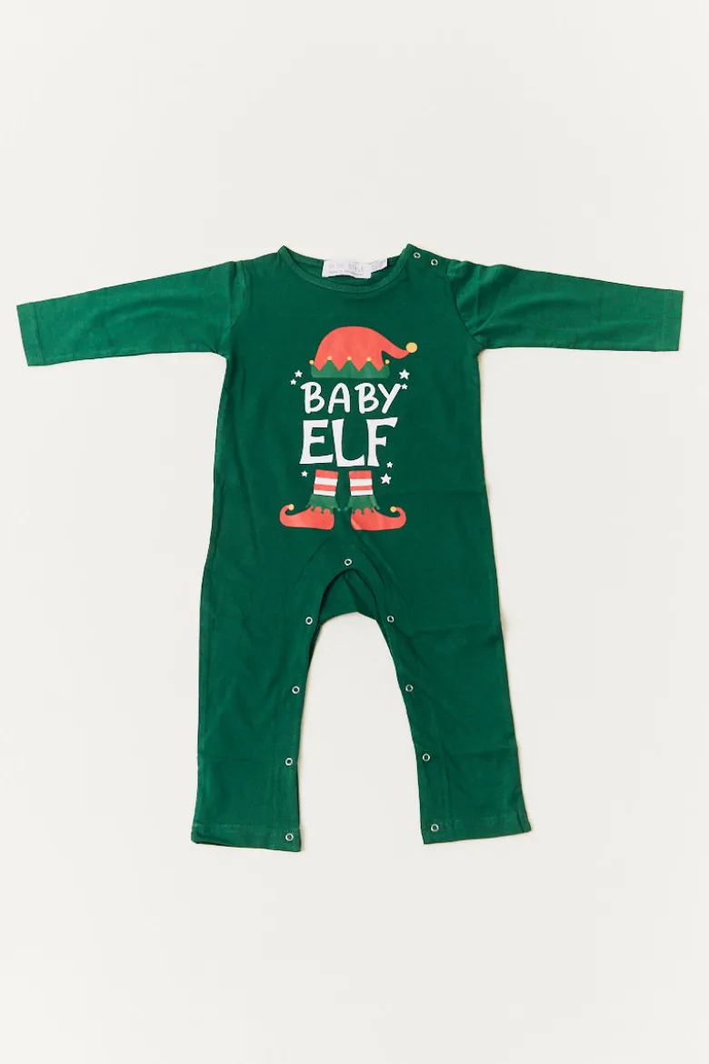 Babies Elf Print Matching Family Romper