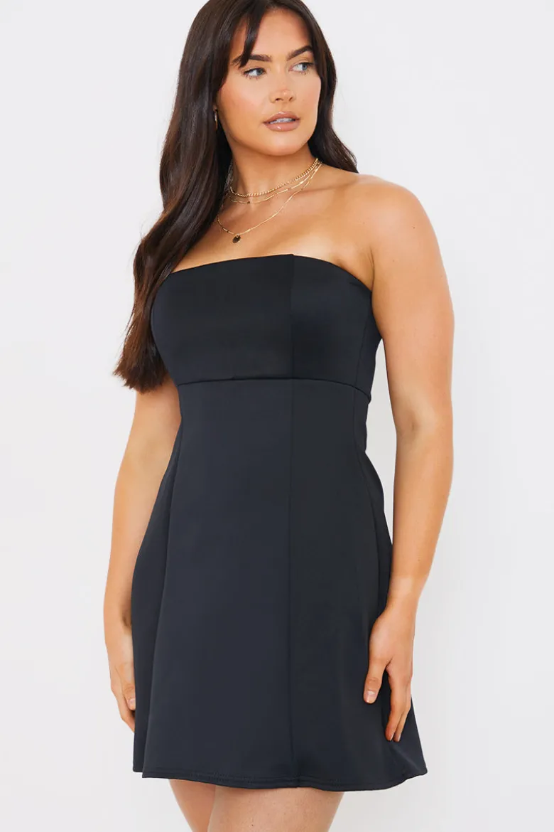 Bandeau A Line Mini Dress
