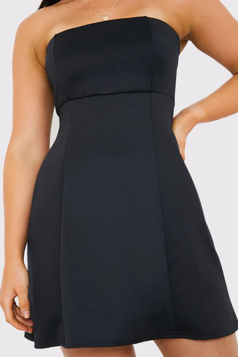 Bandeau A Line Mini Dress