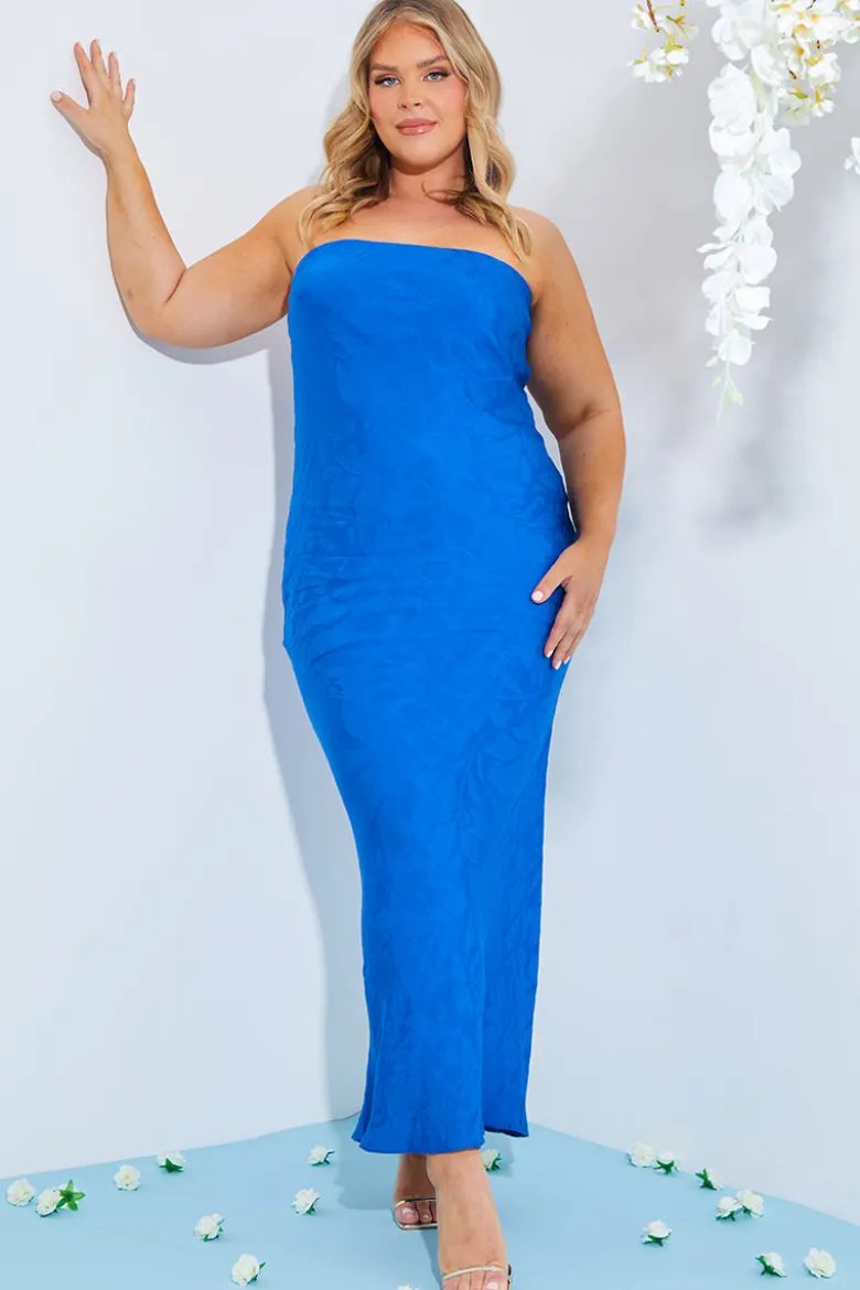 Bandeau Jacquard Midi Dress