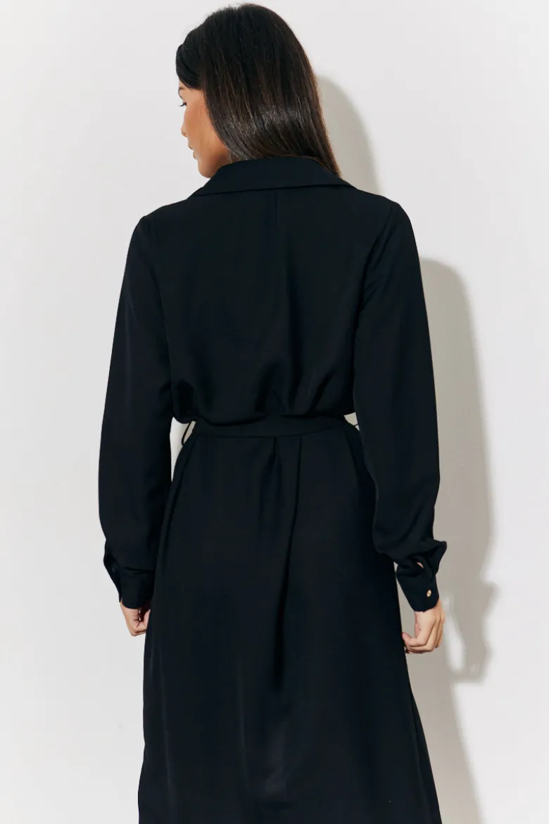 Belted Midi Shirt Dress