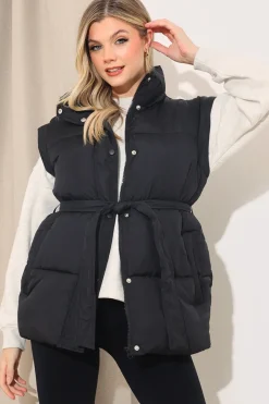 Belted Puffer Gilet