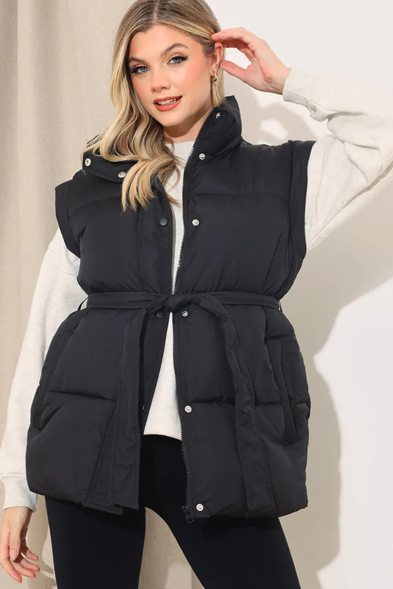 Belted Puffer Gilet