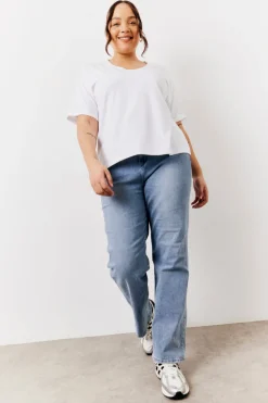Black and White 2 Pack Slouchy V-Neck T-Shirt