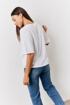 Black and White 2 Pack Slouchy V-Neck T-Shirt