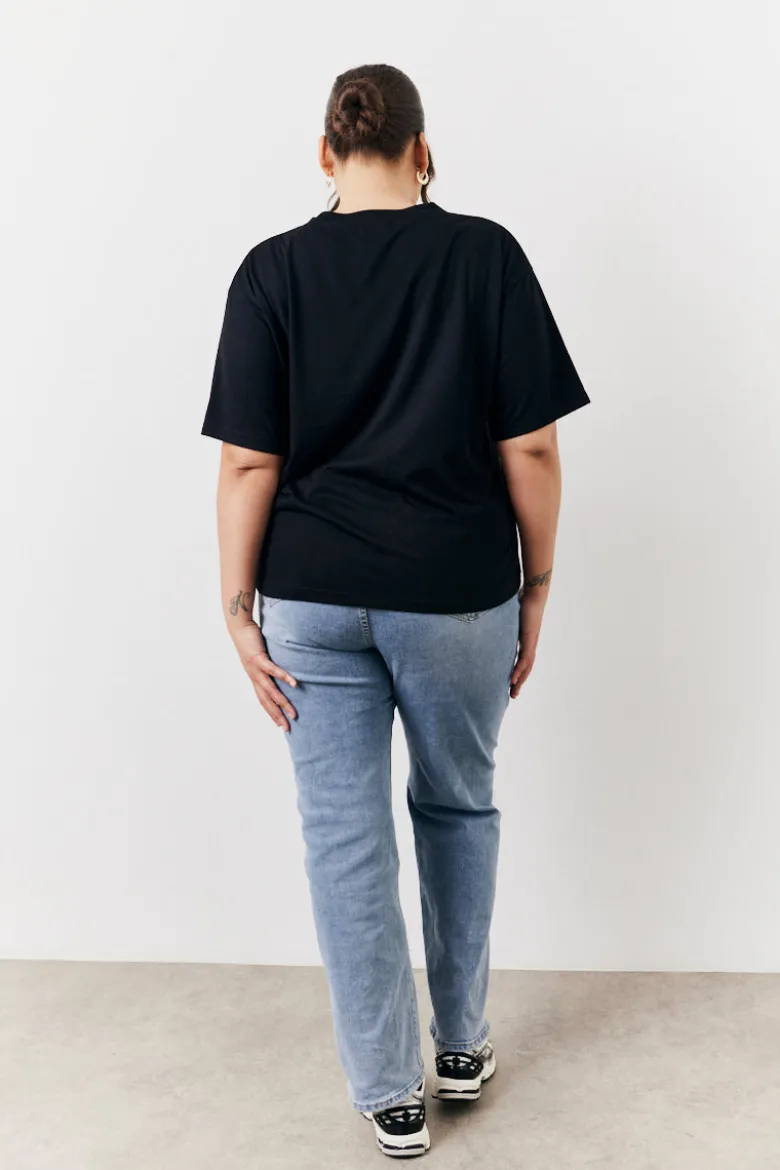 Black and White 2 Pack Slouchy V-Neck T-Shirt