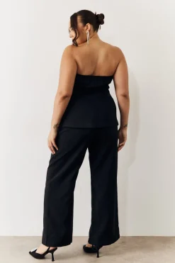 Black Bandeau Sweetheart Neckline Waistcoat