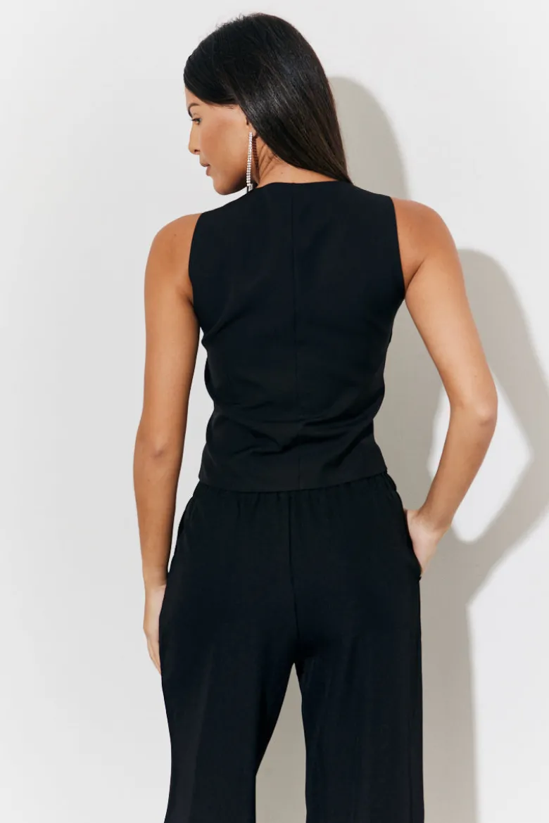 Black Embellished Waistcoat