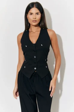 Black Embellished Waistcoat