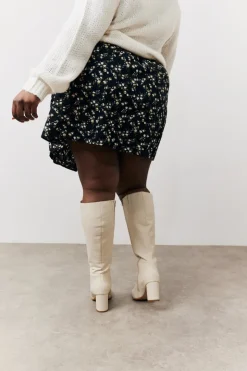 Black Floral Flippy Mini Skirt – Soft & Lightweight Fit