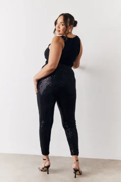 Black Premium Sequin Leggings