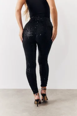 Black Premium Sequin Leggings