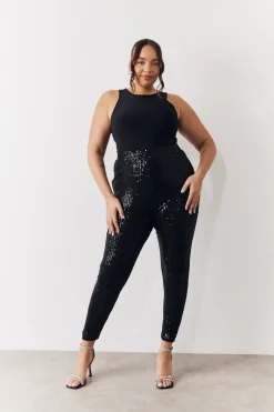 Black Premium Sequin Leggings