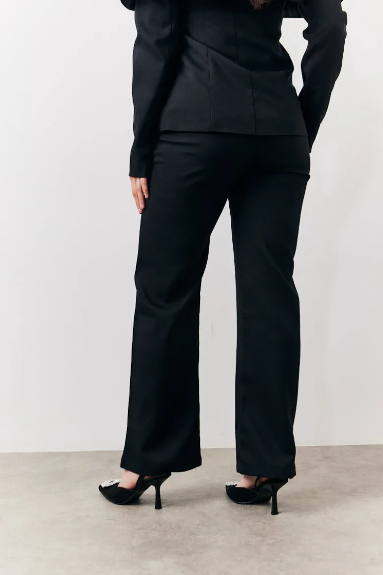 Black Tailored High Waist Trouser