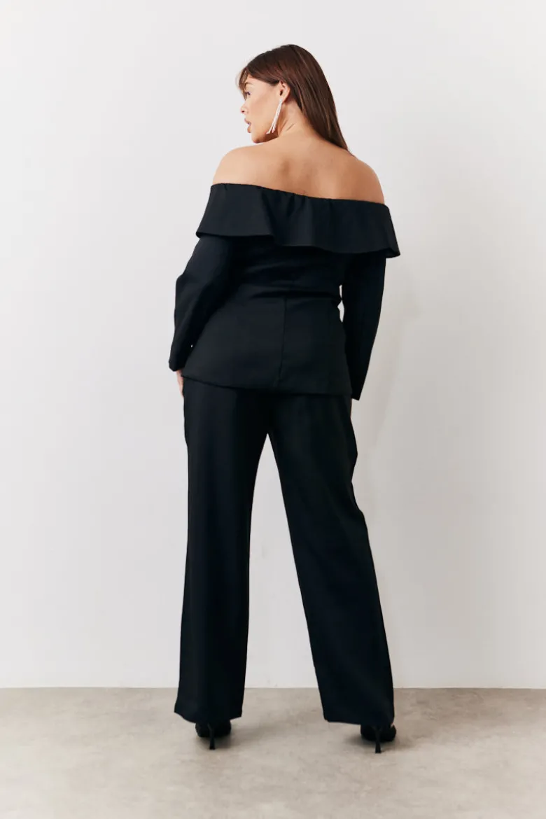 Black Tailored High Waist Trouser