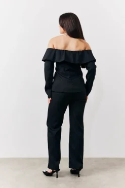 Black Tailored High Waist Trouser