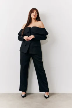 Black Tailored High Waist Trouser