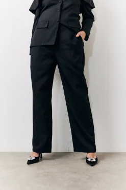 Black Tailored High Waist Trouser