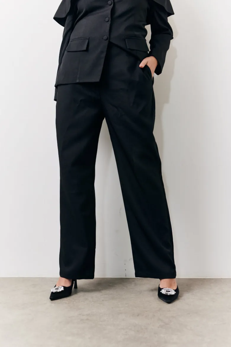 Black Tailored High Waist Trouser