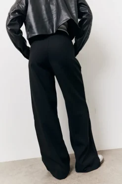 Black Tailored Wide Leg Trouser