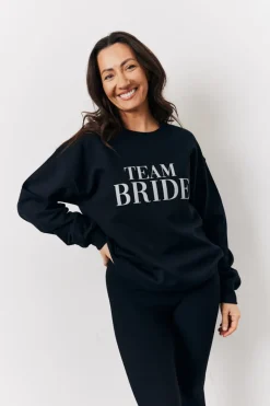 Black Team Bride Slogan Sweatshirt