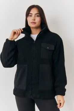 Borg Jacket With Pocket Detail
