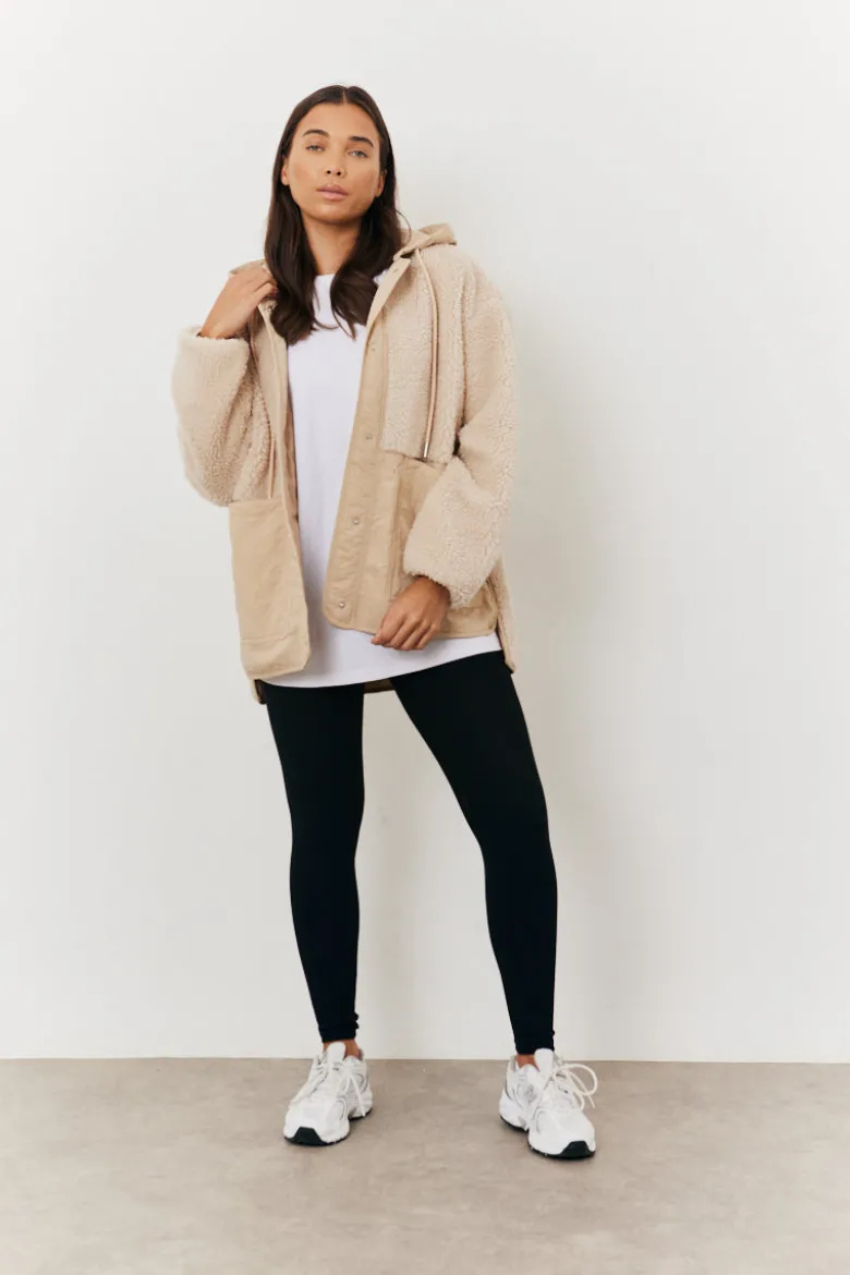 Borg Patched Quilted Jacket
