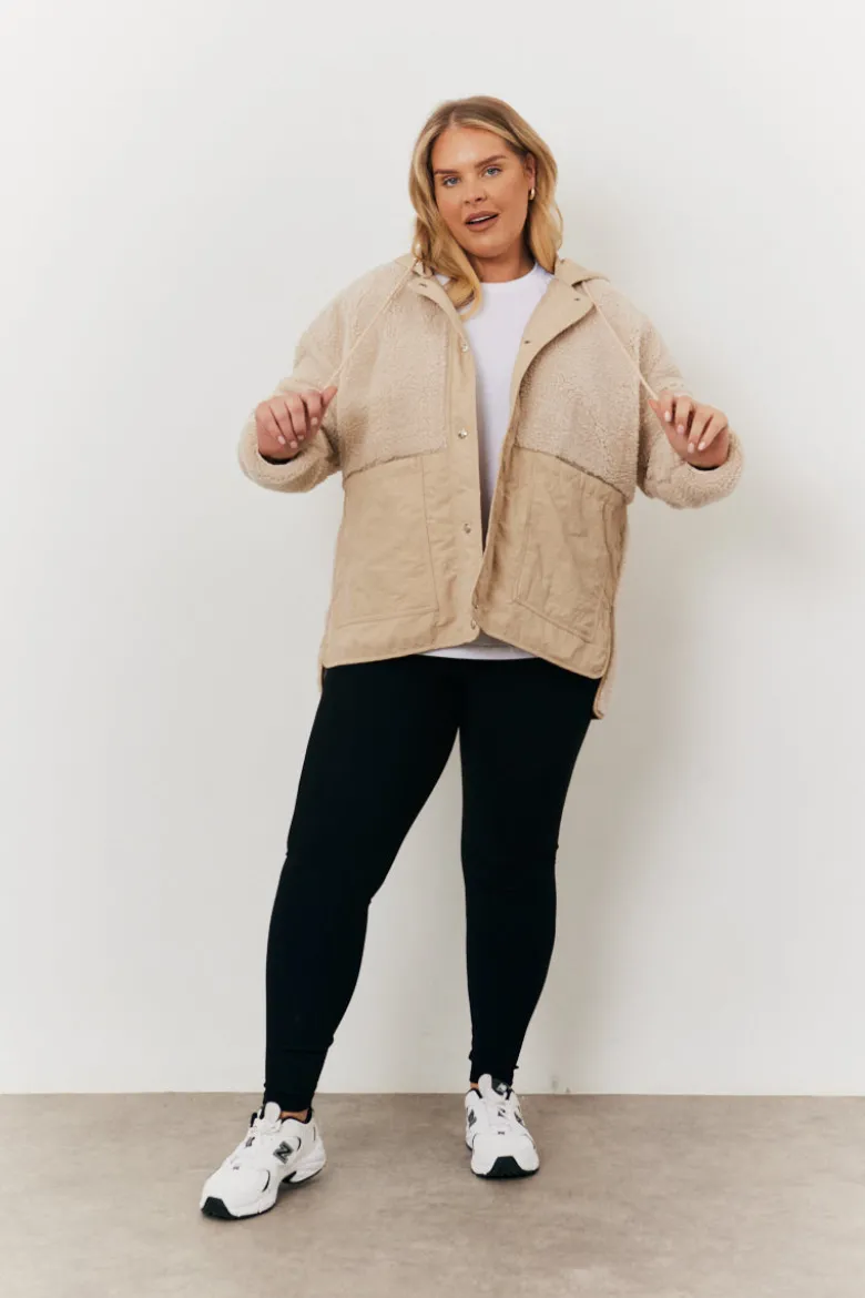 Borg Patched Quilted Jacket
