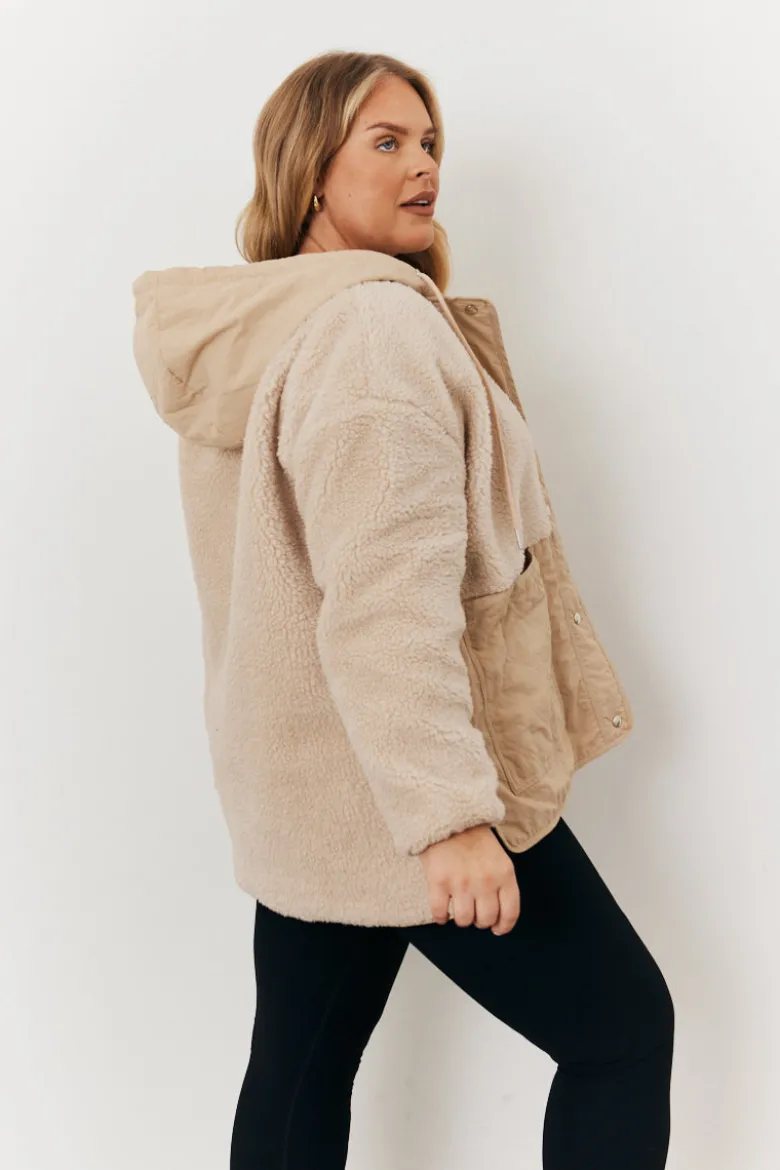 Borg Patched Quilted Jacket