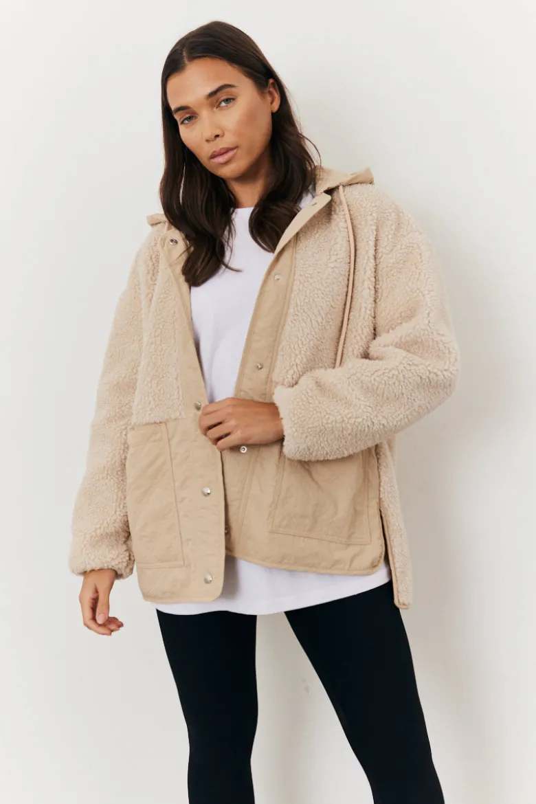 Borg Patched Quilted Jacket