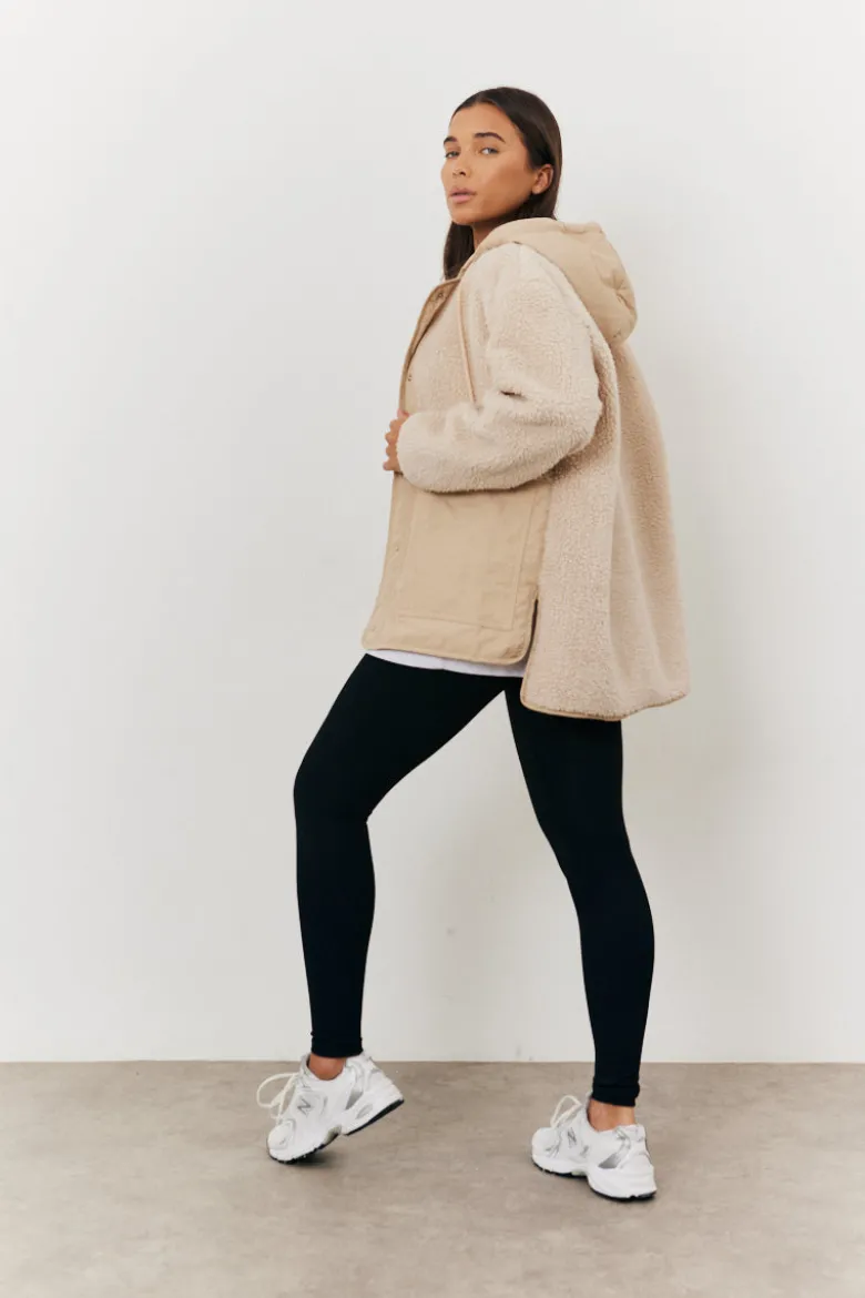 Borg Patched Quilted Jacket