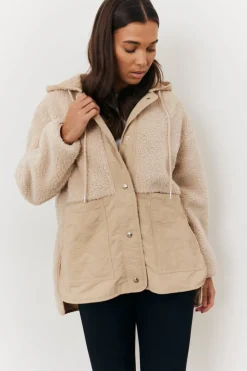 Borg Patched Quilted Jacket