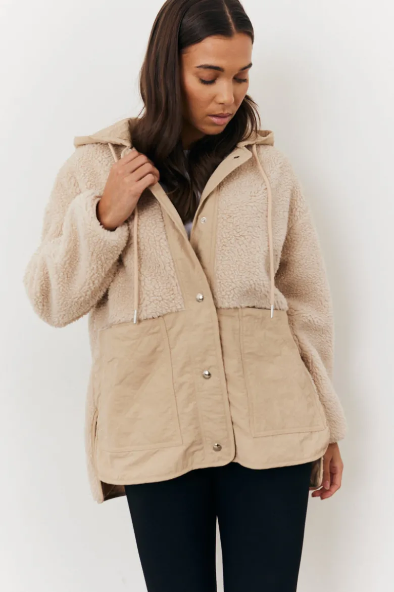 Borg Patched Quilted Jacket