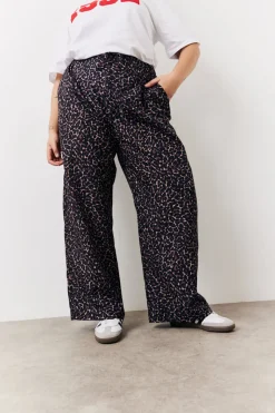 Brown Leopard Print Trousers