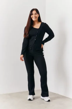 Brushed Rib Fit & Flare Co-Ord Trouser