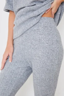 Brushed Rib Wide Leg Trousers