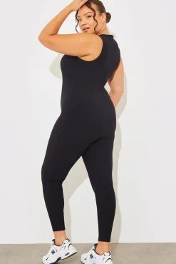 Built-In Bra Racer Neck Sleeveless Sculpt and Control Unitard