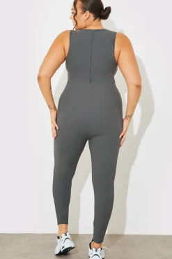 Built-In Bra Racer Neck Sleeveless Sculpt and Control Unitard
