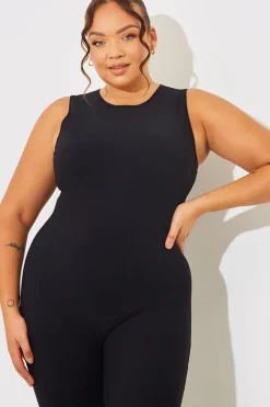 Built-In Bra Racer Neck Sleeveless Sculpt and Control Unitard