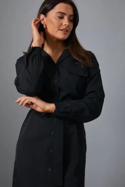 Button Up Belted Dress