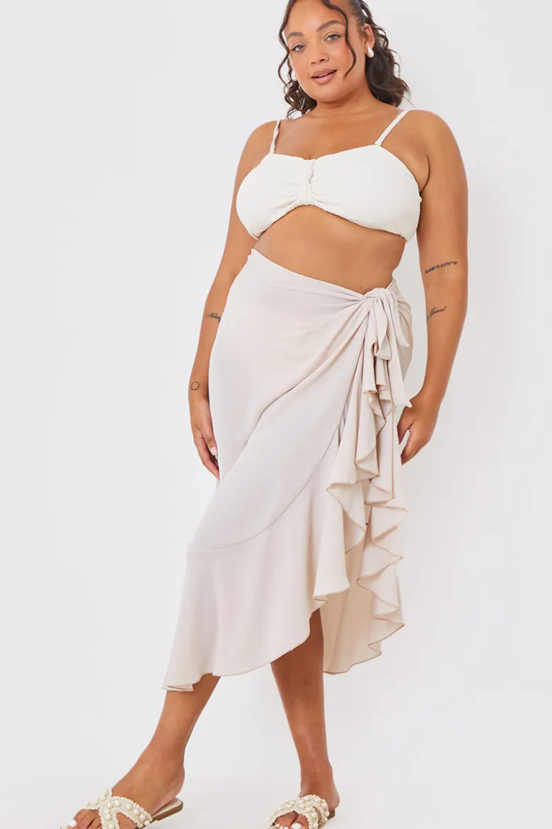Chiffon Frill Detail Wrap Sarong