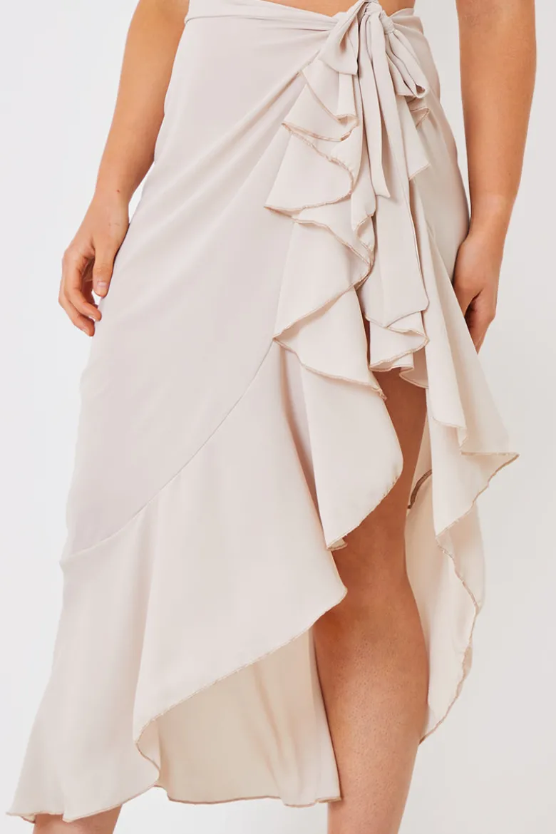 Chiffon Frill Detail Wrap Sarong