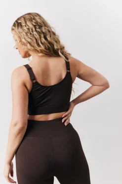 Chocolate Adjustable Sports Co-Ord Bra