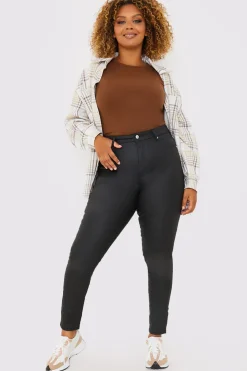 Coated High Waisted Jeans