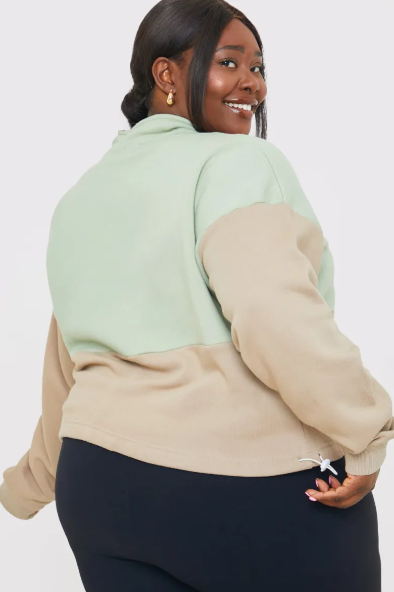 Colourblock Half Zip Sweatshirt